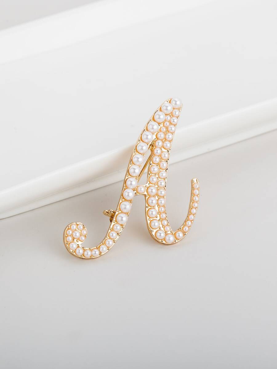 Monogram Letter Pearl Pendants