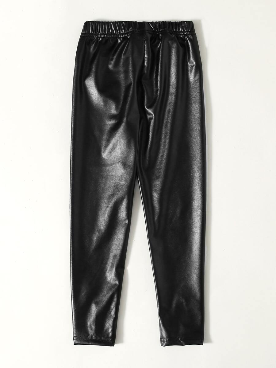 Girls Faux Leather Pants